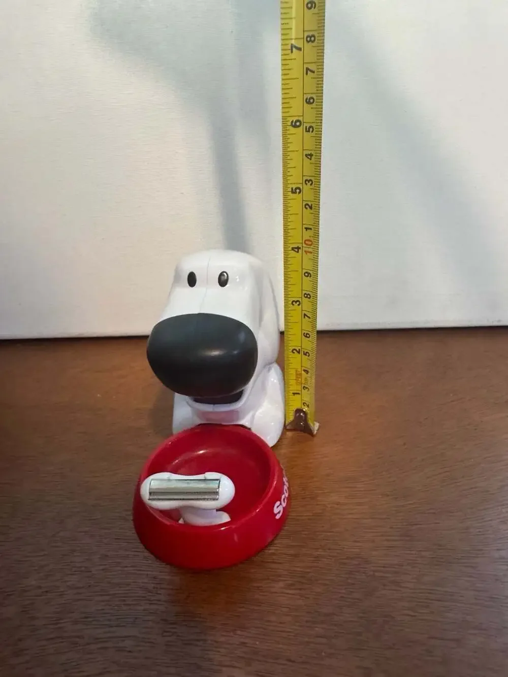 Scotch Magic Tape Dispenser Dog with Red Bowl